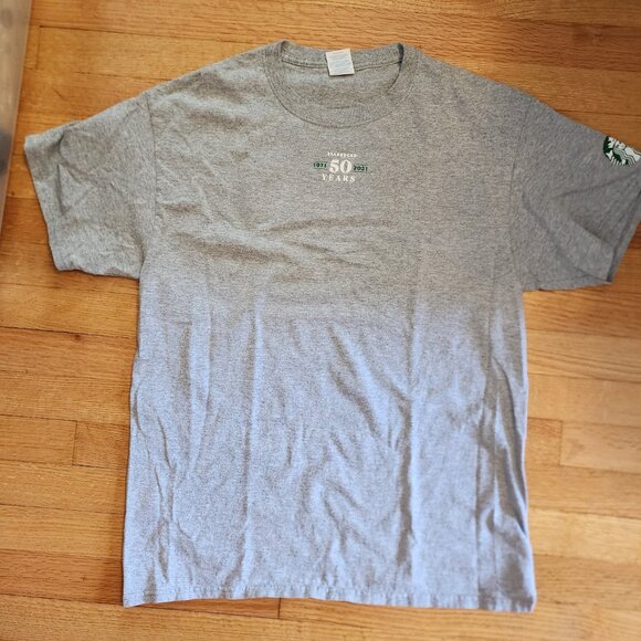 Starbucks 50th Anniversary Gray Logo T-Shirt Size Large Employee Promo - Picture 2 of 6